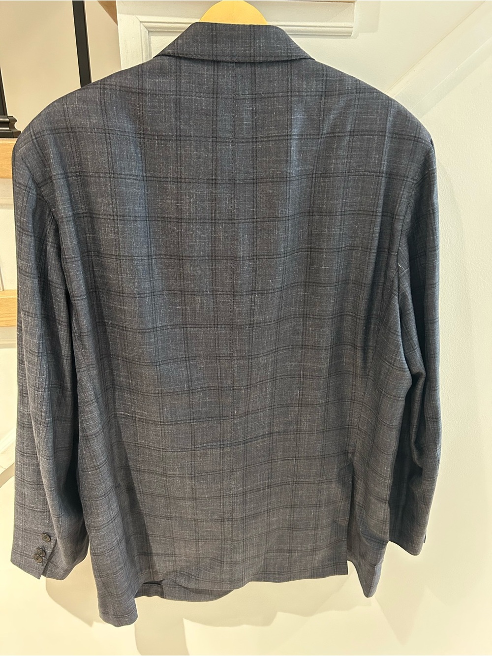 Harry Rosen Dark/Navy Blue Windowpane Sport Coat - Picture 7 of 12